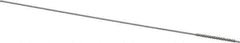Made in USA - 1.5mm Diam Helical Stainless Steel Tube Brush - Single Spiral, 0.003" Filament Diam, 5/8" Brush Length, 4" OAL, 0.032" Diam Stainless Steel Shank - Eagle Tool & Supply