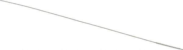 Made in USA - 0.032" Diam Helical Nylon Tube Brush - 0.008" Filament Diam, 1/2" Brush Length, 4" OAL, 0.026" Diam Stainless Steel Shank - Eagle Tool & Supply