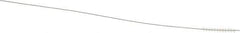 Made in USA - 0.068" Diam Helical Nylon Tube Brush - 0.008" Filament Diam, 1/2" Brush Length, 4" OAL, 0.016" Diam Stainless Steel Shank - Eagle Tool & Supply