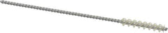 Made in USA - 3/16" Diam Helical Nylon Tube Brush - 0.008" Filament Diam, 1" Brush Length, 4" OAL, 0.085" Diam Galvanized Steel Shank - Eagle Tool & Supply