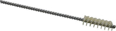Made in USA - 0.313" Diam Helical Nylon Tube Brush - 0.008" Filament Diam, 1" Brush Length, 5" OAL, 0.11" Diam Galvanized Steel Shank - Eagle Tool & Supply