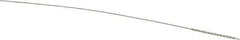 Made in USA - 1mm Diam Helical Nylon Tube Brush - 0.008" Filament Diam, 5/8" Brush Length, 4" OAL, 0.016" Diam Stainless Steel Shank - Eagle Tool & Supply