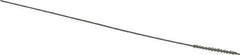 Made in USA - 1.5mm Diam Helical Nylon Tube Brush - 0.008" Filament Diam, 5/8" Brush Length, 4" OAL, 0.026" Diam Stainless Steel Shank - Eagle Tool & Supply