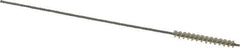 Made in USA - 0.117" Diam Helical Nylon Tube Brush - 0.008" Filament Diam, 1" Brush Length, 4" OAL, 0.043" Diam Stainless Steel Shank - Eagle Tool & Supply