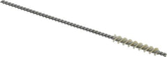 Made in USA - 4.5mm Diam Helical Nylon Tube Brush - 0.008" Filament Diam, 1" Brush Length, 4" OAL, 0.085" Diam Galvanized Steel Shank - Eagle Tool & Supply