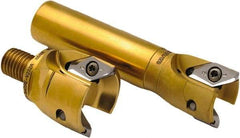 Seco - 1" Cutting Diam, 1" Shank Diam, Straight Shank Indexable Copy End Mill - 2 Inserts, VPGX 2206..E.-E10 Insert, R217.97 Toolholder, Through Coolant - Eagle Tool & Supply