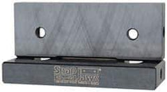 Snap Jaws - 4" Wide x 1.155" High x 0.55" Thick, Flat/No Step Vise Jaw - Hard, Steel, Fixed Jaw, Compatible with 4" Vises - Eagle Tool & Supply