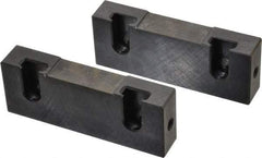 Snap Jaws - 4" Wide x 1-1/2" High x 3/4" Thick, Flat/No Step Vise Jaw - Soft, Steel, Fixed Jaw, Compatible with 4" Vises - Eagle Tool & Supply