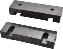 Snap Jaws - 6" Wide x 1-3/4" High x 1" Thick, Flat/No Step Vise Jaw - Soft, Steel, Fixed Jaw, Compatible with 6" Vises - Eagle Tool & Supply