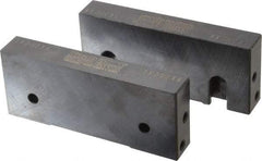 Snap Jaws - 6" Wide x 2-1/2" High x 1" Thick, Flat/No Step Vise Jaw - Soft, Steel, Fixed Jaw, Compatible with 6" Vises - Eagle Tool & Supply