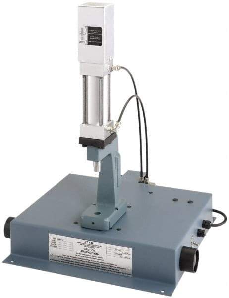 JT&M - 3/4" Ram, 2-1/16" Throat Depth, 660 Lb Pneumatic Arbor Press - 5" Max Work Height x 16" Max Work Width, 18.38" Base Width x 16.12" Base Depth - Eagle Tool & Supply