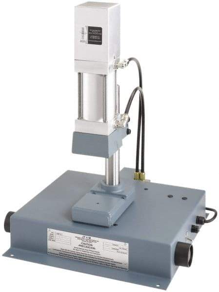 JT&M - 3/4" Ram, 3-3/16" Throat Depth, 660 Lb Pneumatic Arbor Press - 8-5/16" Max Work Height x 16" Max Work Width, 18.38" Base Width x 16.12" Base Depth - Eagle Tool & Supply