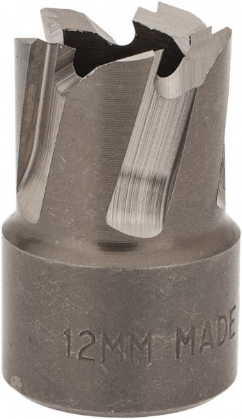 Hougen - 12mm Diam x 1/4" Deep High Speed Steel Annular Cutter - Eagle Tool & Supply