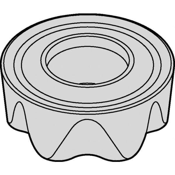 Kennametal - RCGT2006M0 Grade KC725M Carbide Milling Insert - TiN/TiCN/TiN Finish, 1/4" Thick, 20mm Inscribed Circle - Eagle Tool & Supply