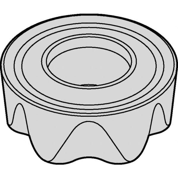 Kennametal - RCGT64 LF Grade KCSM30 Carbide Milling Insert - TiAlN Finish, 1/4" Thick, 3/4" Inscribed Circle - Eagle Tool & Supply