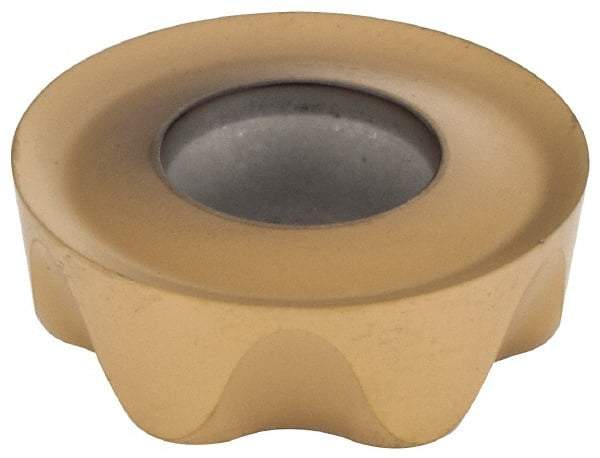 Kennametal - RCGT64 LF Grade KC725M Carbide Milling Insert - TiN/TiCN/TiN Finish, 1/4" Thick, 3/4" Inscribed Circle - Eagle Tool & Supply