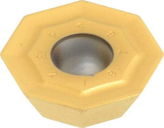 Kennametal - OFKT64 GB Grade KC725M Carbide Milling Insert - TiN/TiCN/TiN Finish, 0.2362" Thick, 0.7362" Inscribed Circle, 1.2mm Corner Radius - Eagle Tool & Supply