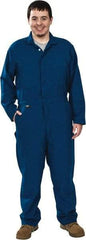 Stanco Safety Products - Size L, Royal Blue, Zipper, Flame Resistant/Retardant Coverall - 42 to 44" Chest, Nomex, 7 Pockets, Elastic Waistband, Full Action Back, 2-Way Concealed Zipper - Eagle Tool & Supply
