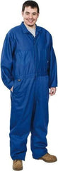 Stanco Safety Products - Size XL, Royal Blue, Zipper, Flame Resistant/Retardant Coverall - 46 to 48" Chest, Indura, 7 Pockets, Elastic Waistband, Full Action Back, 2-Way Concealed Zipper - Eagle Tool & Supply