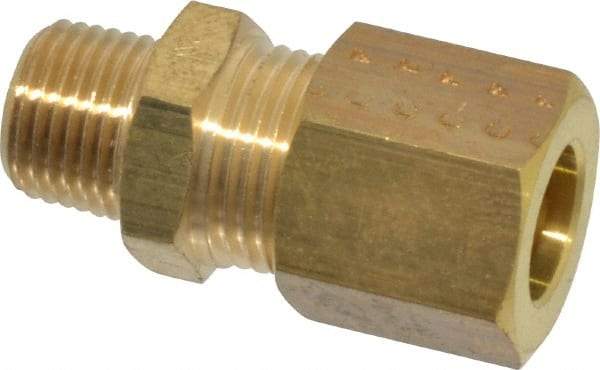 Legris - 8mm OD, Brass Male Connector - 320 Max Working psi, -40 to 210°F, Comp x MBSPT Ends - Eagle Tool & Supply