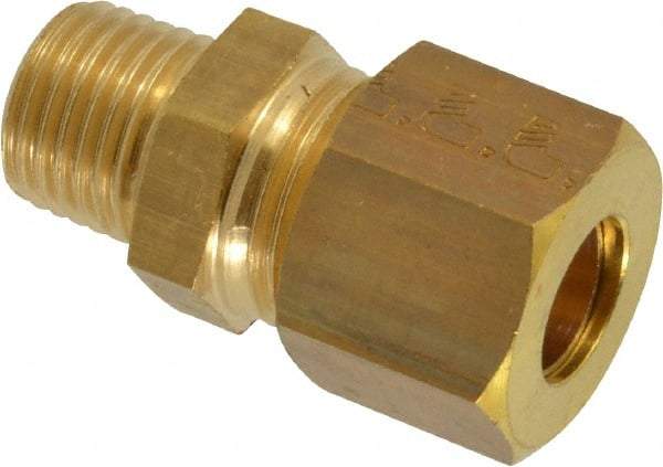 Legris - 10mm OD, Brass Male Connector - 330 Max Working psi, -40 to 210°F, Comp x MBSPT Ends - Eagle Tool & Supply