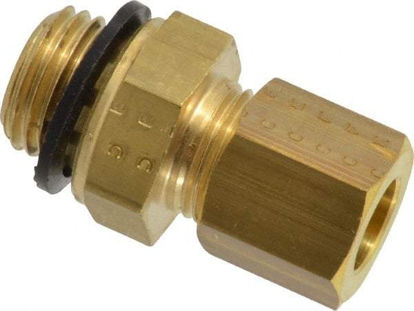 Legris - 8mm OD, Brass Male Connector - 320 Max Working psi, -40 to 210°F, Comp x MBSPP Ends - Eagle Tool & Supply
