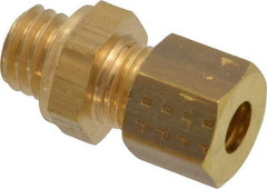Legris - 6mm OD, Brass Male Connector - 460 Max Working psi, -40 to 210°F, Comp x Metric Thread Ends - Eagle Tool & Supply
