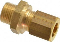 Legris - 8mm OD, Brass Male Connector - 320 Max Working psi, -40 to 210°F, Comp x Metric Thread Ends - Eagle Tool & Supply