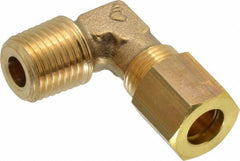 Legris - 8mm OD, Brass Male Elbow - 320 Max Working psi, -40 to 210°F, Comp x MBSPT Ends - Eagle Tool & Supply