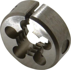 Irwin Hanson - 1/2-13 UNC Thread, 1" Outside Diam Carbon Steel Round Die - 3/8" Thick, Right Hand Thread, Adjustable - Exact Industrial Supply