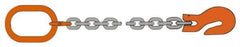 Pewag - 5' Long, 7,100 Lb Basket Capacity, 7,100 Lb Vertical Capacity, Alloy Steel Web Sling - SOG Chain Sling, 3/8" Diam Chain, Silver (Color), with Grab Hook & Master Link - Eagle Tool & Supply