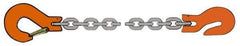 Pewag - 10' Long, 12,000 Lb Basket Capacity, 12,000 Lb Vertical Capacity, Alloy Steel Web Sling - SSG Chain Sling, 1/2" Diam Chain, Silver (Color), with Grab Hook & Sling Hook - Eagle Tool & Supply