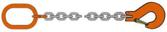 Pewag - 10' Long, 7,100 Lb Basket Capacity, 7,100 Lb Vertical Capacity, Alloy Steel Web Sling - SOS Chain Sling, 3/8" Diam Chain, Silver (Color), with Sling Hook & Master Link - Eagle Tool & Supply