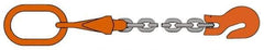Pewag - 5' Long, 3,500 Lb Basket Capacity, 3,500 Lb Vertical Capacity, Alloy Steel Web Sling - SOG Chain Sling, 9/32" Diam Chain, Silver (Color), with Grab Hook, Master Link & Shortening Hook - Eagle Tool & Supply