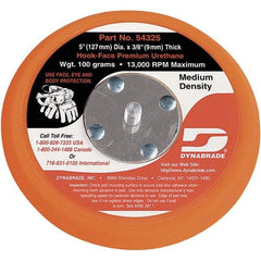 Dynabrade - 5" Diam Hook & Loop Disc Backing Pad - Medium Density, 13,000 RPM - Eagle Tool & Supply