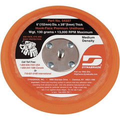 Dynabrade - 6" Diam Hook & Loop Disc Backing Pad - Medium Density, 13,000 RPM - Eagle Tool & Supply