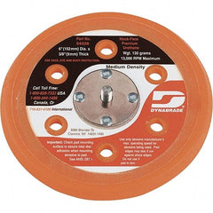 Dynabrade - 6" Diam Disc Backing Vacuum Replacement Pad - Medium Density, 13,000 RPM, Speed-Lok Compatible - Eagle Tool & Supply