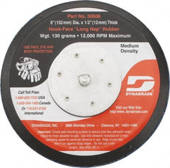 Dynabrade - 6" Diam Hook & Loop Disc Backing Pad - Medium Density, 13,000 RPM - Eagle Tool & Supply