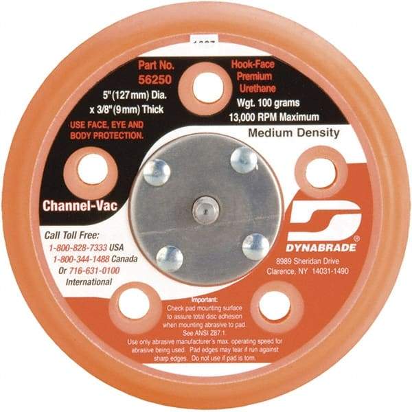 Dynabrade - 5" Diam Hook & Loop Disc Backing Pad - Medium Density, 13,000 RPM - Eagle Tool & Supply