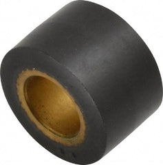 Dynabrade - 1/2" Diam x 1/2" Wide Contact Wheel - 1/8" Arbor Hole, Crowned, 70 Duro Rubber Face - Eagle Tool & Supply