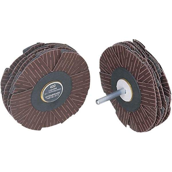 Dynabrade - 4" Diam 80 Grit Coated Sanding Star - Medium Grade, Spindle Mount - Eagle Tool & Supply