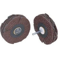Dynabrade - 4" Diam 80 Grit Coated Sanding Star - Medium Grade, Spindle Mount - Eagle Tool & Supply