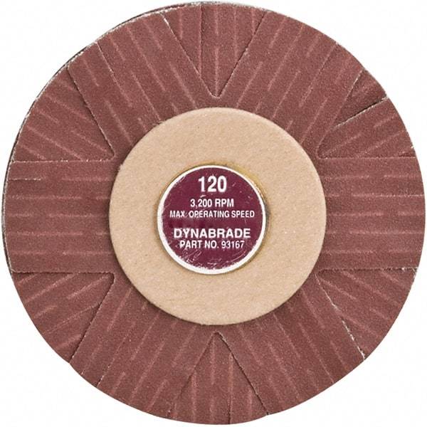 Dynabrade - 4" Diam 120 Grit Coated Sanding Star - Fine Grade, Spindle Mount - Eagle Tool & Supply
