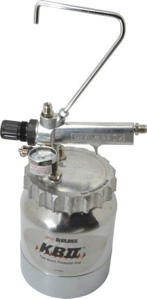DeVilbiss - Paint Sprayer Cup - 2 Quart Aluminum Pressure Cup, Compatible with Spray Guns - Eagle Tool & Supply