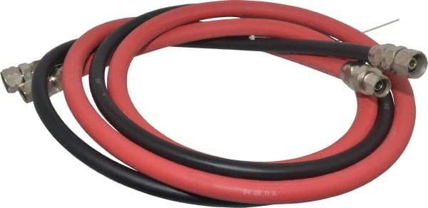 DeVilbiss - Paint Sprayer Hose with Fittings - 6 Ft. Air and Fluid Hose with Fittings (2 Hose Set), Compatible with Pressure Tank and Spray Guns - Eagle Tool & Supply