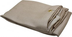 Auburn Mfr - 5' High x 4' Wide x 0.04" Thick Silica Welding Curtain - Tan, Grommet - Eagle Tool & Supply