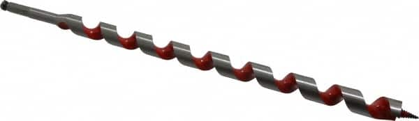 Milwaukee Tool - 15/16", 7/16" Diam Hex Shank, 18" Overall Length with 15" Twist, Ship Auger Bit - Eagle Tool & Supply