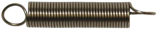 Gardner Spring - 1/2" OD, 11.39" Max Ext Len, 0.045" Wire Diam Spring - 0.7821 Lb/In Rating, 0.6083 Lb Init Tension - Eagle Tool & Supply