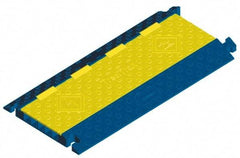 Hubbell Wiring Device-Kellems - 5 Channel, T-Shaped, Drop Over Cable Ramp - 25 Inch Long x 20 Inch Wide x 2.31 Inch High, Yellow and Blue - Eagle Tool & Supply