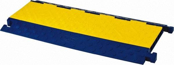 Hubbell Wiring Device-Kellems - 5 Channel, T-Shaped, Drop Over Cable Ramp - 36 Inch Long x 17-1/2 Inch Wide x 1.95 Inch High, Yellow and Blue - Eagle Tool & Supply